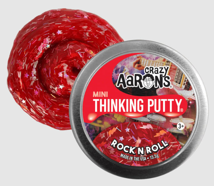 Crazy Aaron's - Rock n' Roll - Thinking Putty - Boîte de 2" 0,46 oz 13,3 g - Mastic de jeu sensoriel non toxique